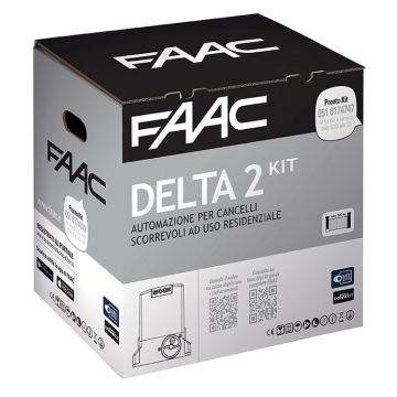 Faac Delta 2 kit cancello automatico scorrevole kg 500 elettromeccanico 
